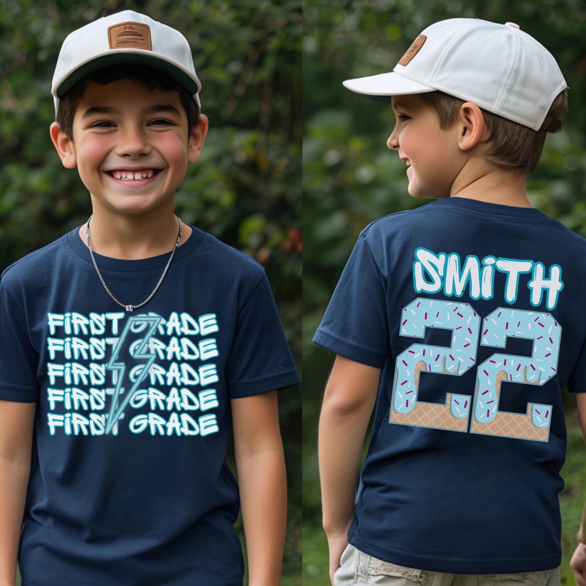 Boys Custom Drip Baseball Back to School Shirt, Personalized Kid Name Tee, Kindergarten or First Grade Shirt, 1st Day of School Outfit